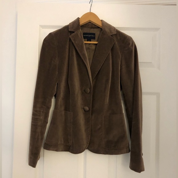 Brown velvet blazer from Banana Republic - Picture 2 of 3